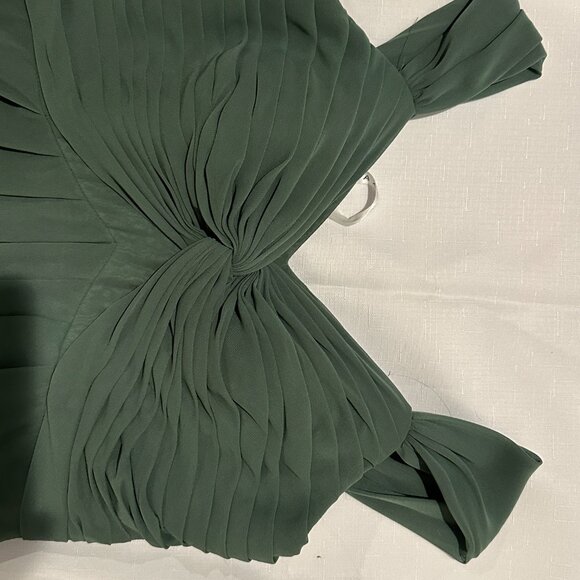 Azazie Chiffon Bridesmaid / Formal Dress – Eucalyptus Green – Size A10 (Hemmed) - Picture 5 of 6